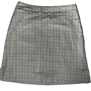 Line Up light gray checked golf skort 6